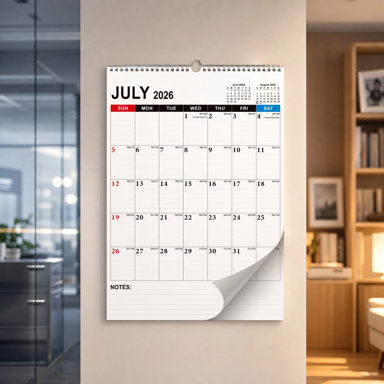 2026.7-2027.12 Schedule Calendar, Timing Organizer, Countdown Planning Supply, Aesthetic Dual-use Decor Gear for Home Study Office Bedroom Studio Indoor Household Daily Arrangement