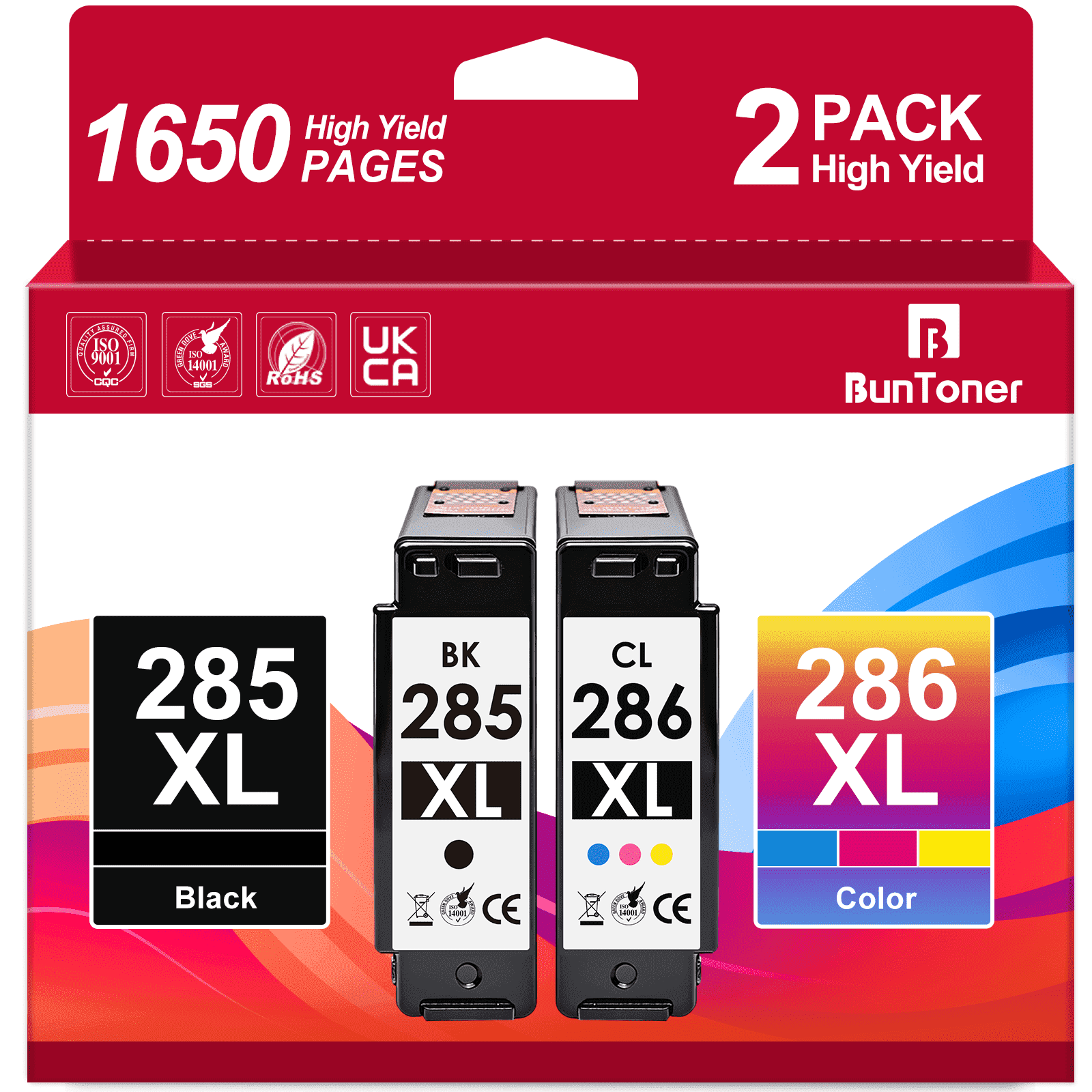 285 286 Ink Cartridges Compatible for Canon Ink 285 and 286 for PG 285XL Black Ink for PIXMA TS7720 TR7820 TS7722 Printer
