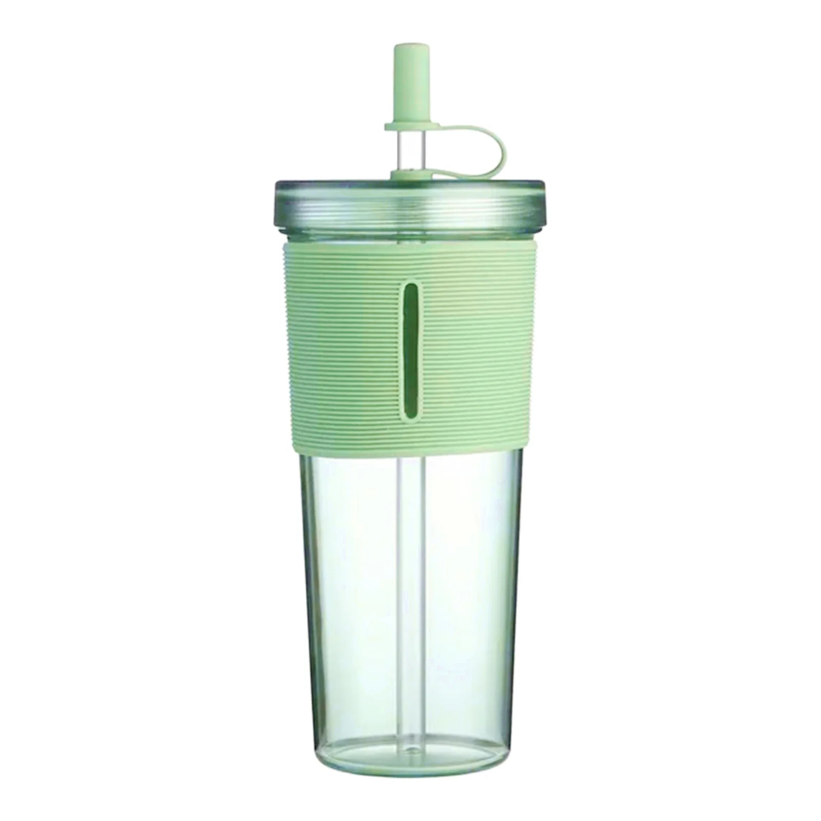 700ML Acrylic Travel Tumbler Insulated Double Wall Reusable Clear Cups with Lid and Straw for Everyday Use
