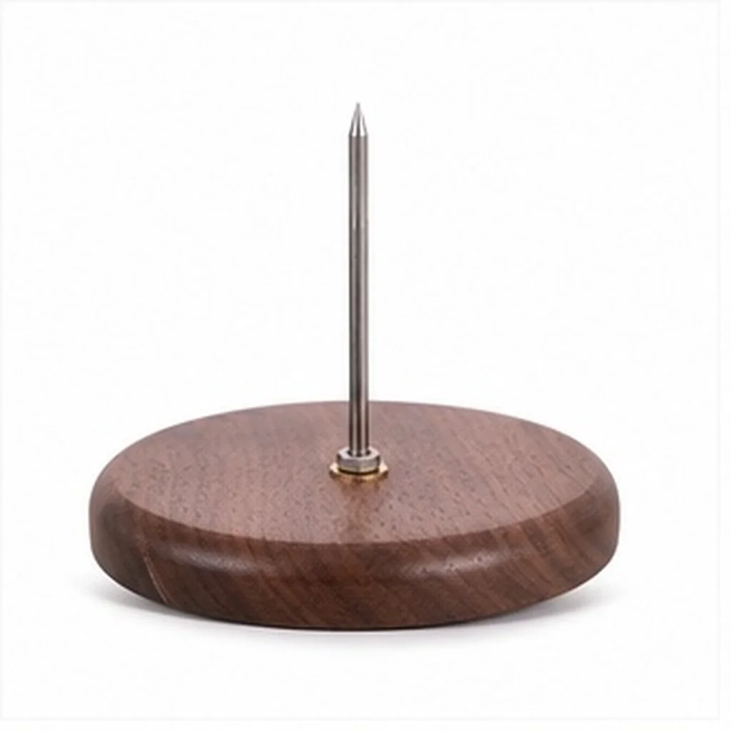 Bill Insert Practical Memo Holder Ticket Stand Desk Receipt Walnut Spike Papers Office