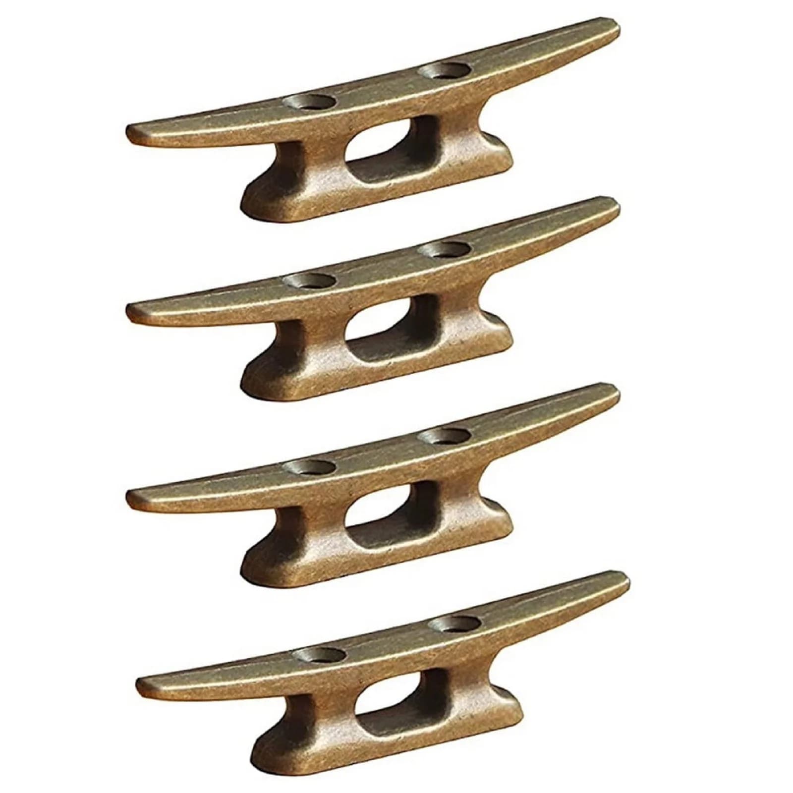 CHENjy, Boat Cleats, Boat Cleat, Dock Cleats, Durable Bronze Finish Mooring Bollards for Canoes and Kayaks, 4 Inch Length, 4 Pieces