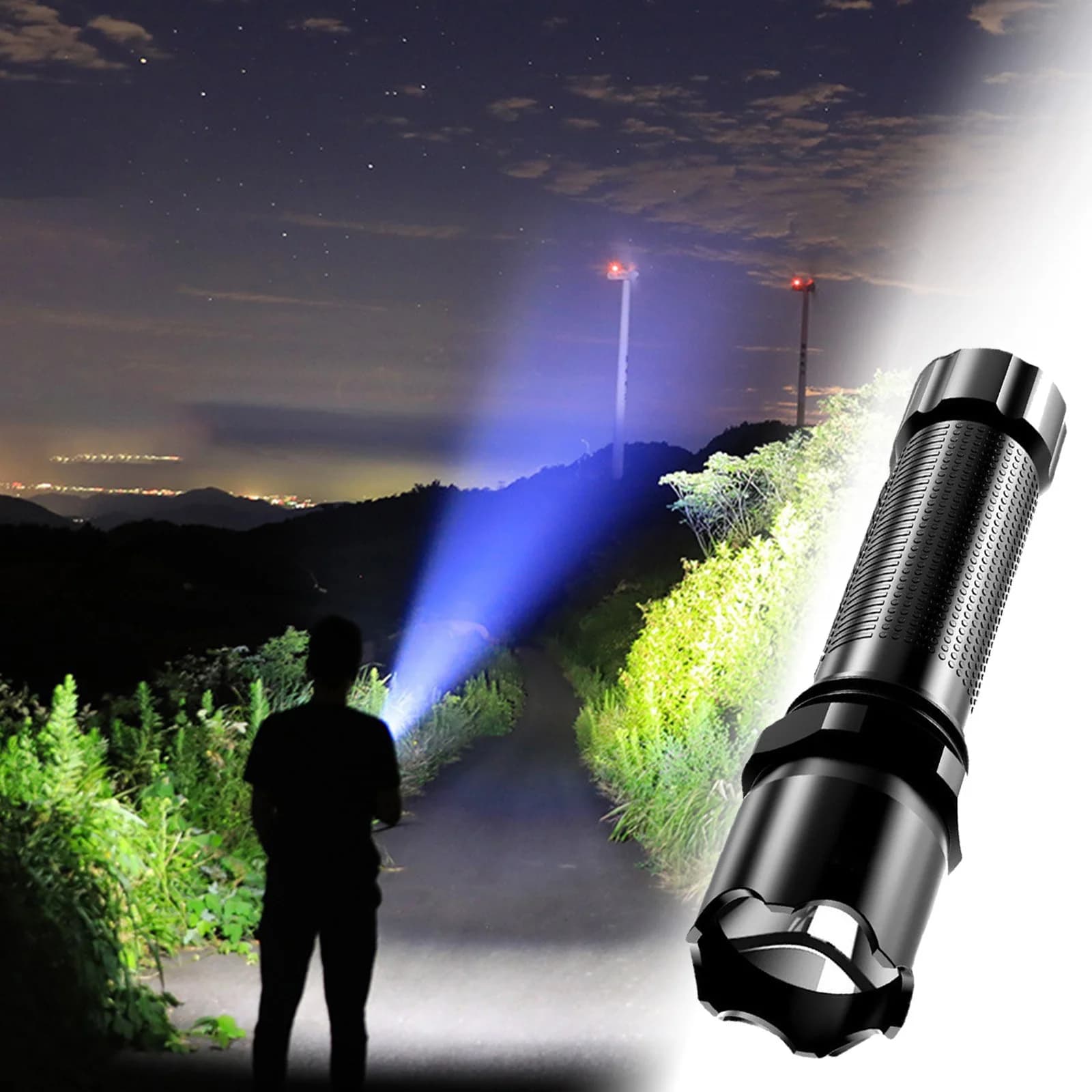 Clearance! Fanshiluo Flashlights-Rechargeable LED Flashlight High Lumens,Outdoor Camping Flashlight For Camping And Emergencies