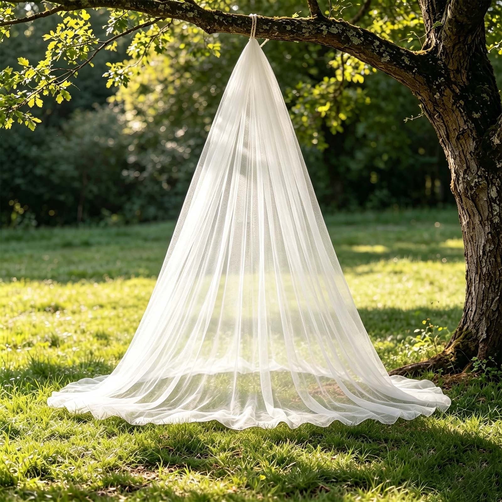 Conical Hanging Mosquito Net 62.678.7in, Polyester Fine Mesh No Stand Design, Lightweight Portable Bug Barrier for Twin Bed Camping Cot Indoor Outdoor Use