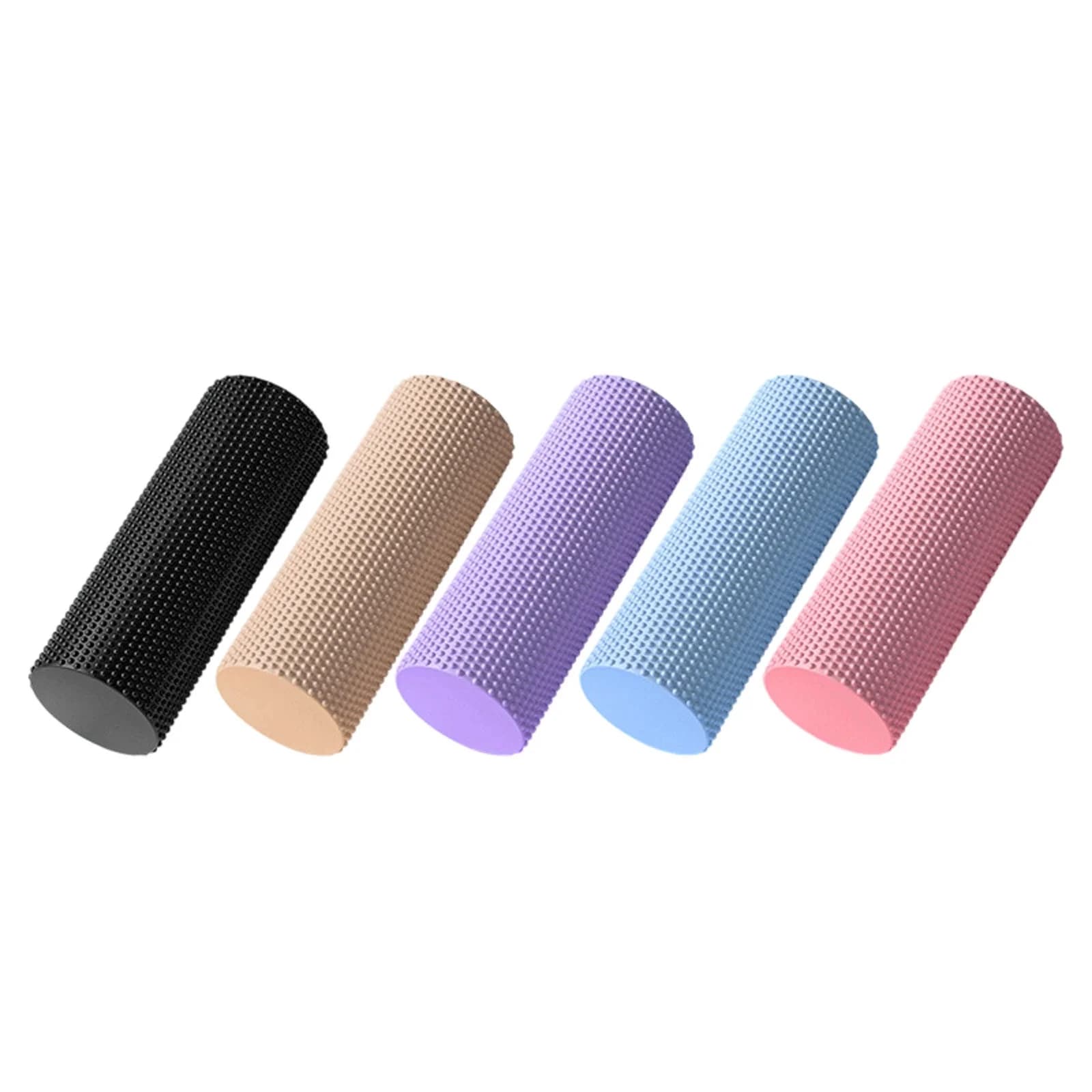 Eva Textured Foam Roller Random Color Massage Yoga Roller Portable Fitness Tool For Muscle Relief Home Workout Pink-30X10Cm