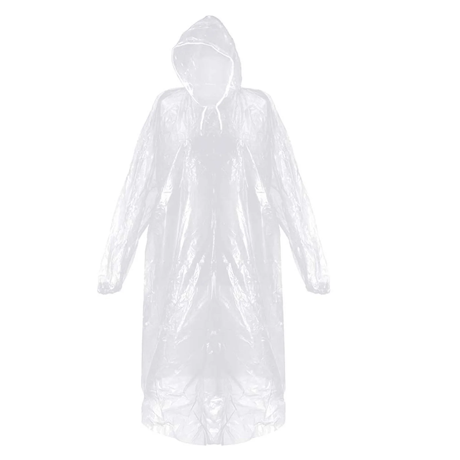 Family Rainproof Ponchos with Hoods and for All Ages Outdoor Rainwear for Group Use