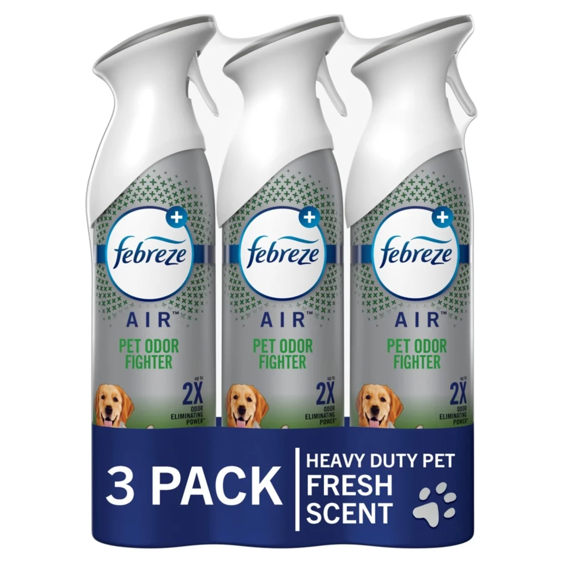 Febreze Spray Ambientador, Spray para Habitaciones contra Olores, Fragancia HD para Combatir Olores de Mascotas, 8.8oz, Paquete de 3