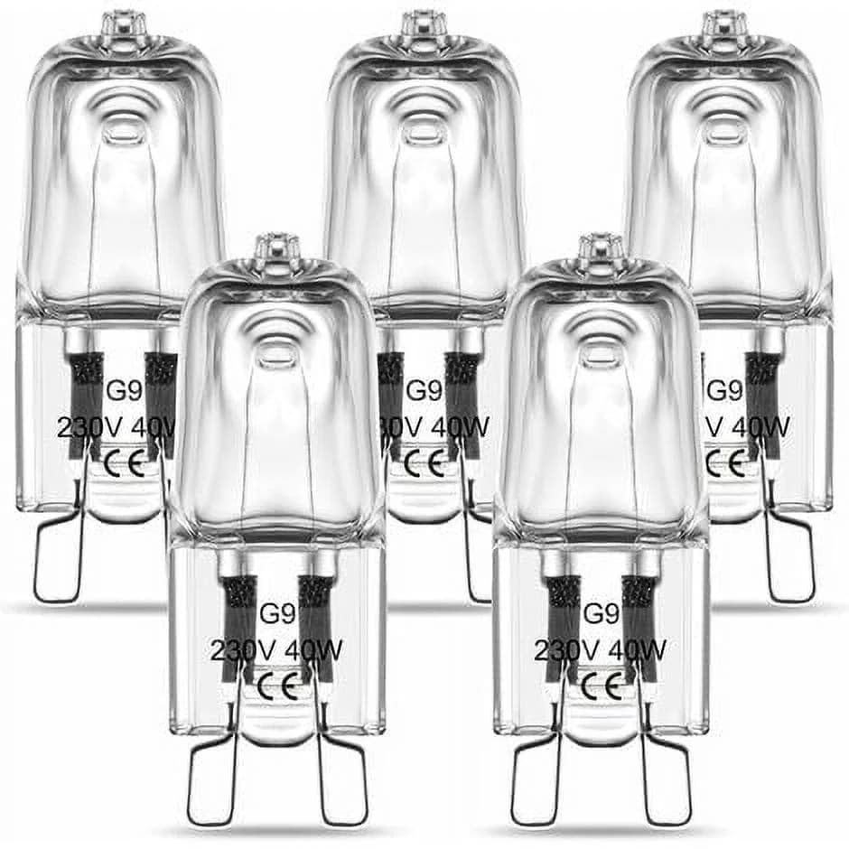 G9 Bulb For Furnace G9 Oven 40W 230V Bulb, Tolerance 300 C, 5 Packs