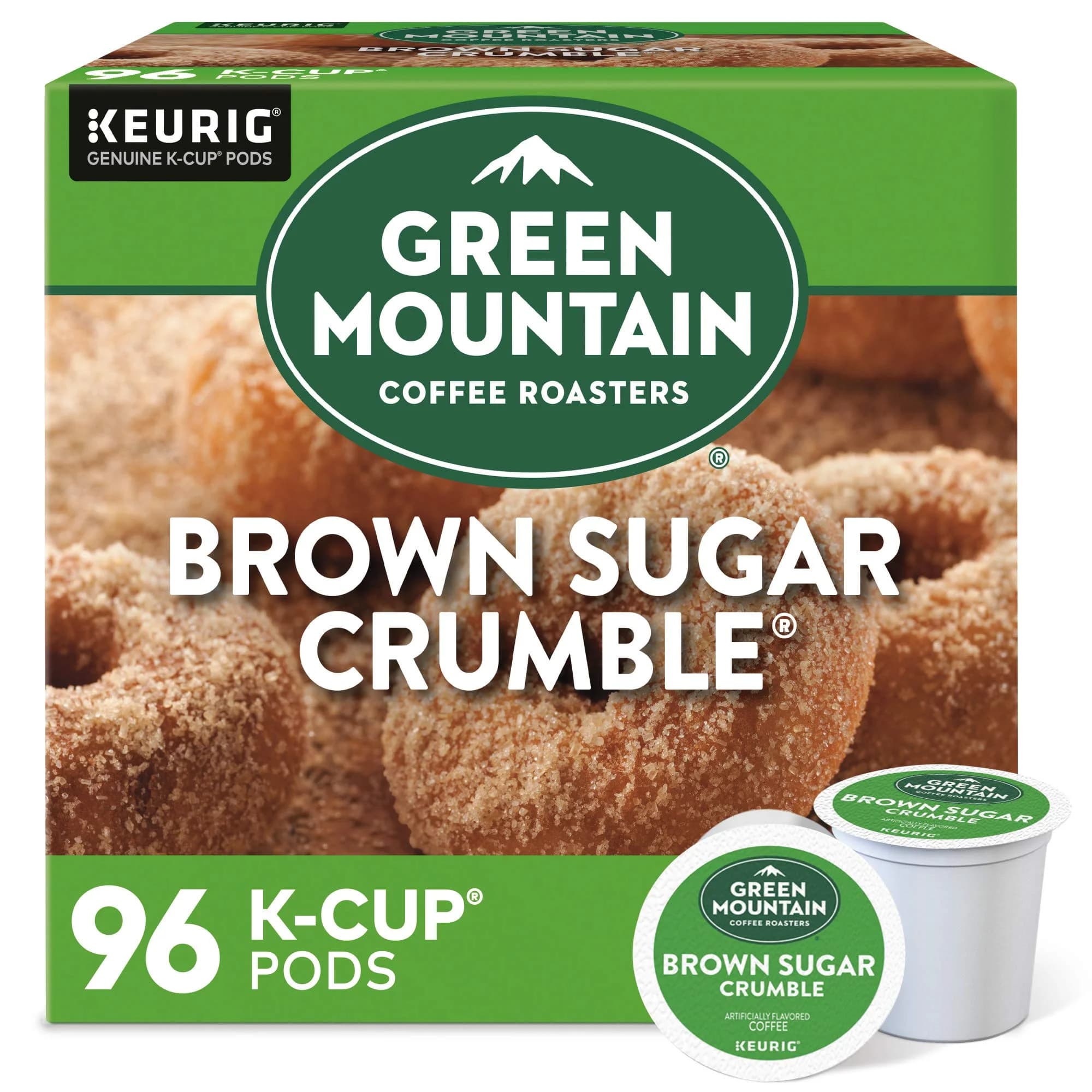 Green Mountain Coffee Roasters Café Desmoronado de Azúcar Morena, Keurig Monodosis K-Cup, 96 Unidades