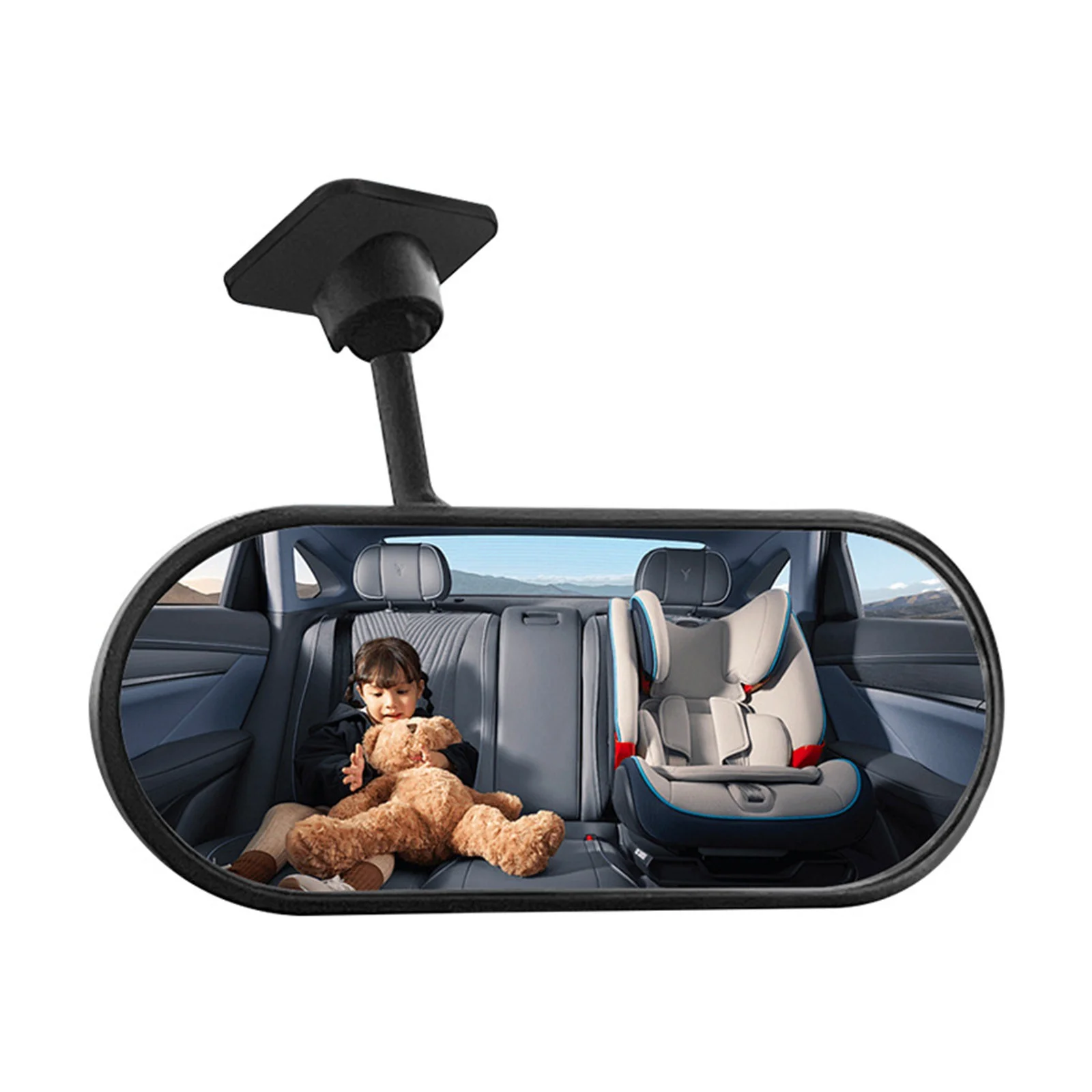 Kieccall Car Rear Facing Seat Back View Mirror Clear Shatterproof Glass Reverse Observation Mirror for Auto Back Seat Safety Monitoring Accessory Gift