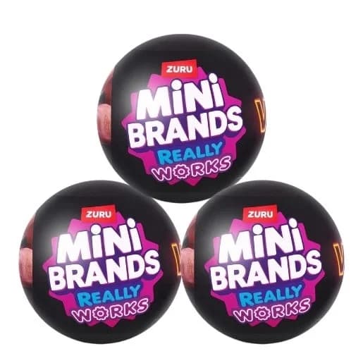 Mini Brands Really Works Cápsula de Vinilo Serie 1, Paquete de 3