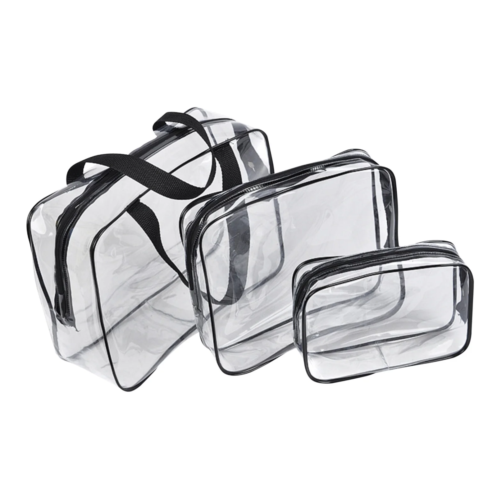 PVC Transparent Wash Bag, Travel Makeup Bag, Thickened Suit Storage Bag, Multi-Purpose Beach Bag, Portable Handbag Organizer for Essentials