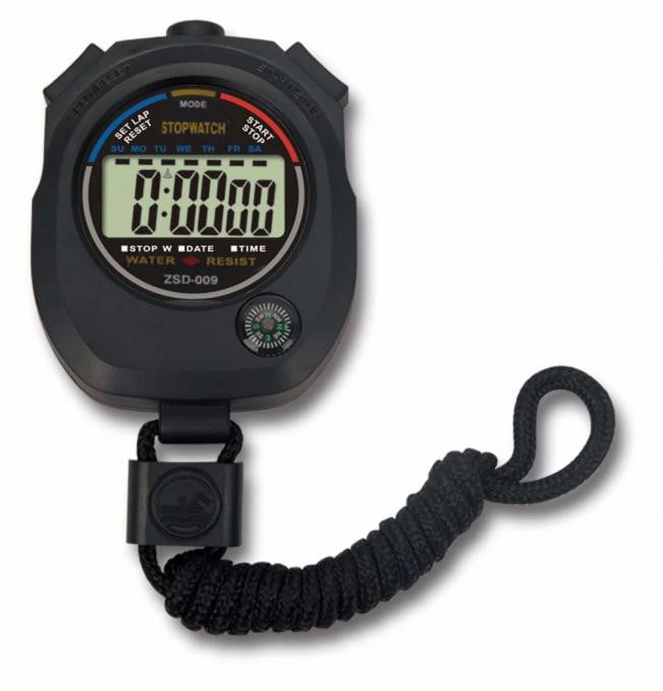 Professional Digital Stopwatch Timer, Water Resistant LCD Chronograph for Sports, Running and Swimming with Lanyard