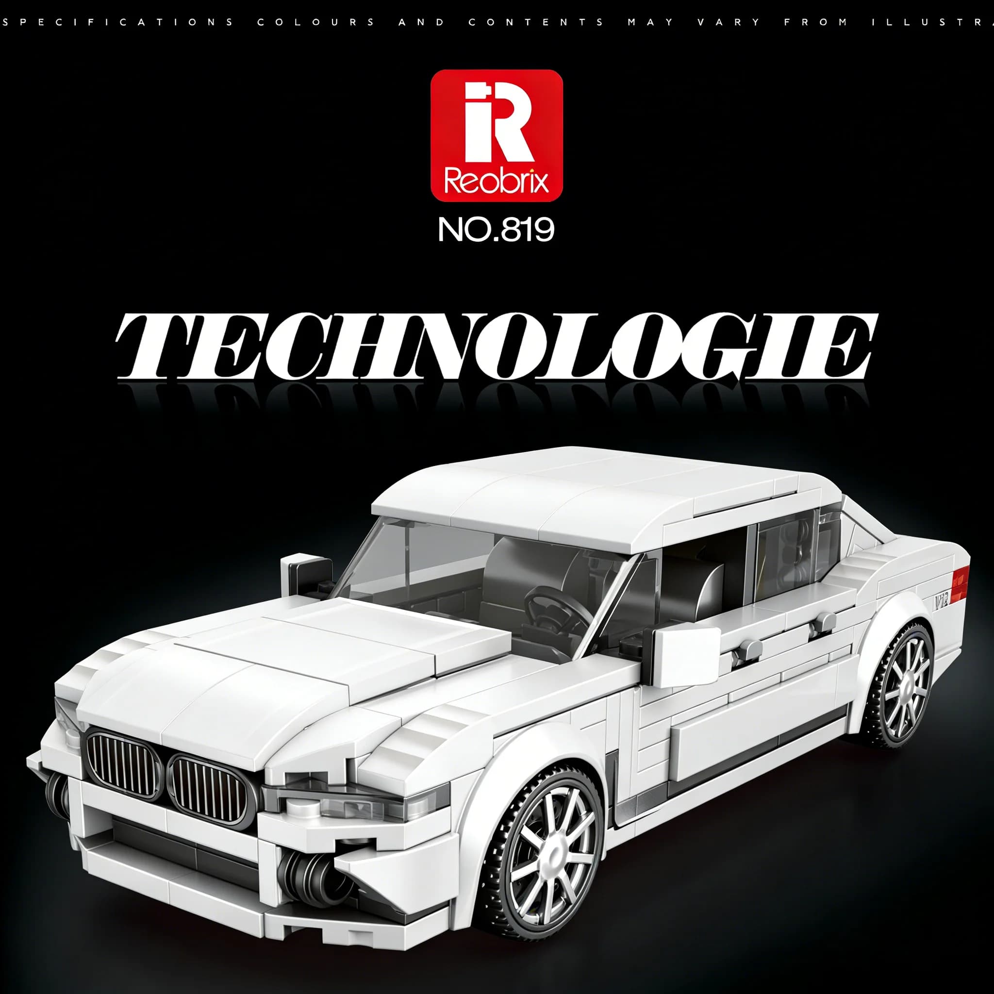 Reobrix BMW M760 V12 Luxury Sedan Building Blocks Set, 398Pcs Simulation Car Model, Collectible Assembly Toy Gift for Kids & Adults Ages 8+