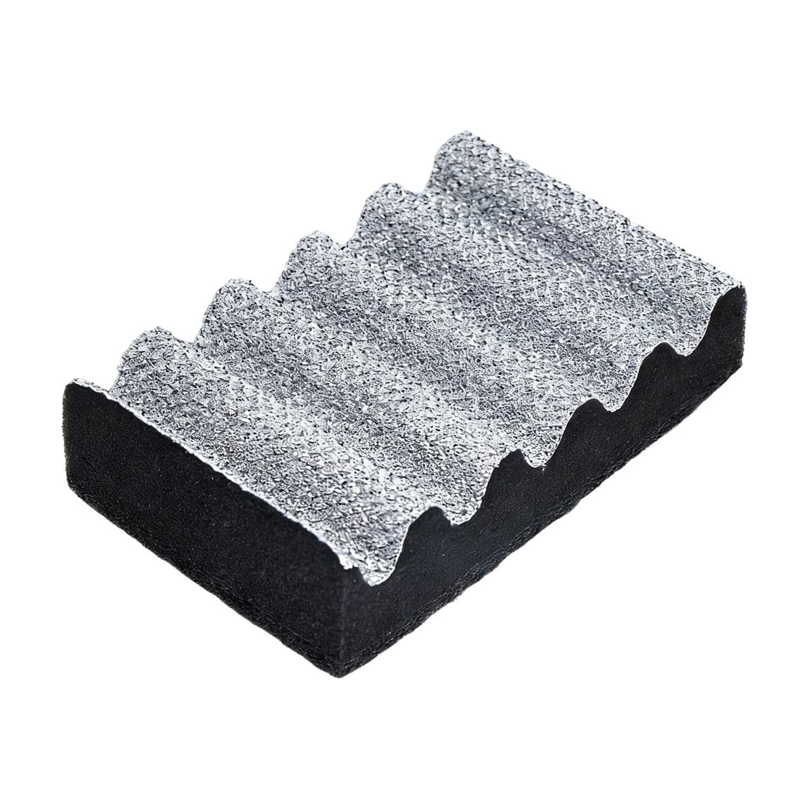 Shipiny 5.5x3.5x1.4 Inch Dual Sided Wave Pattern Cleaning Sponge, Heavy Duty Scrubber for Kitchen Dish Washing and Household Cleaning, Black