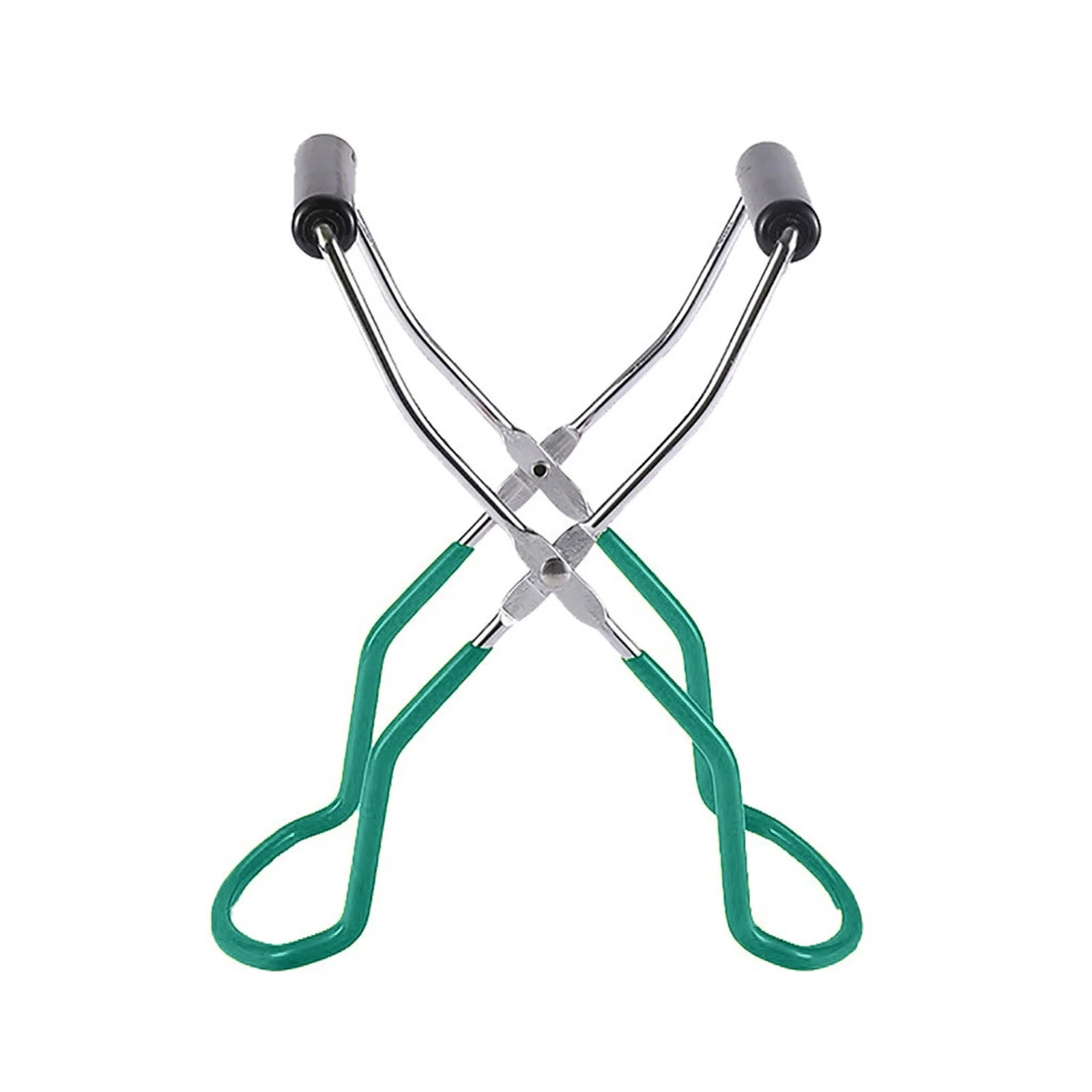 Stainless Steel Canning Jar Lifter Tongs with Non-Slip Vinyl Grip Handle, Multipurpose Canning Tool for Wide & Standard Mouth Glass Jars
