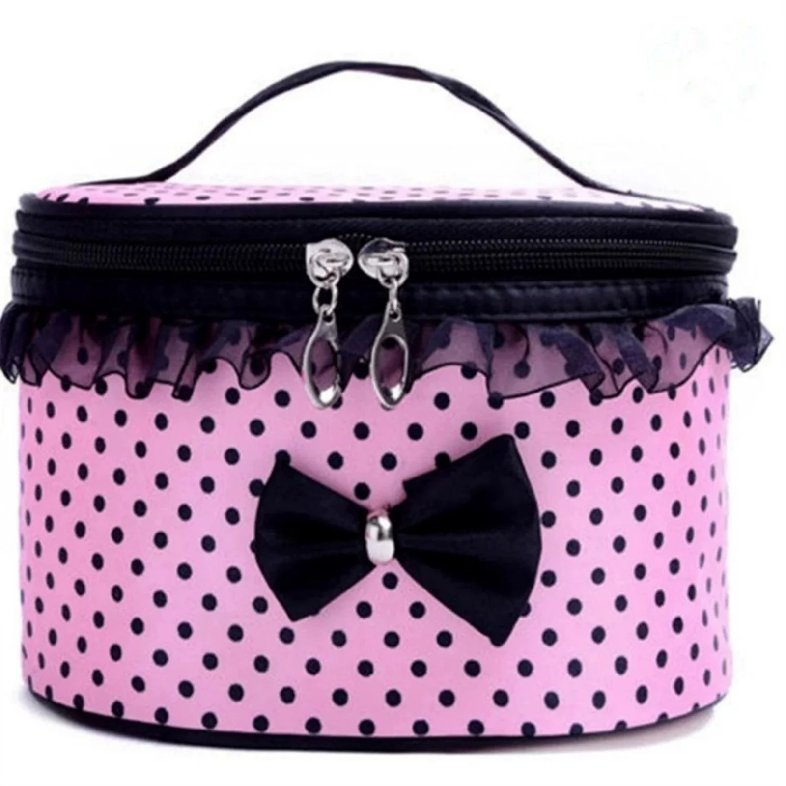 Tool Bag 2 Practical Portable Travel Organizer with Handle and Zipper Closure for Cosmetics Storage and Daily Use