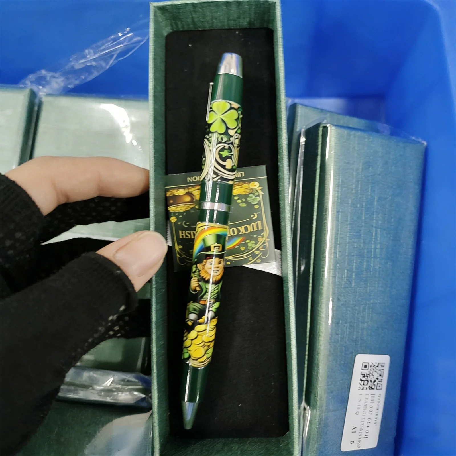 WQJNWEQ Stainless Steel Irish Pattern Ballpoint Pen Classic Engraved Metal Writing Pen Office Business Gift Pen