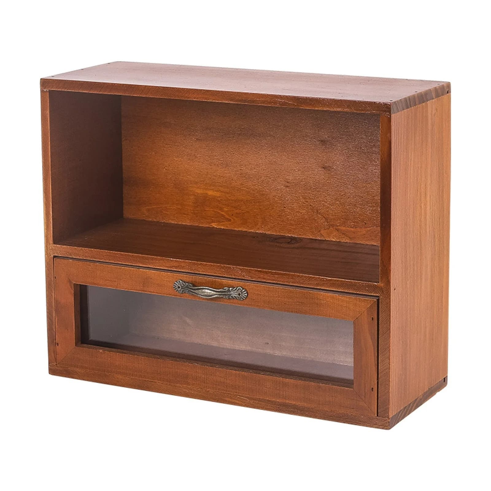 Wooden Desktop Cabinet Organizer with Drawer Mail File Sorter for Office Home Supplies, Durable Design for Documents Stationery Storage,Brown