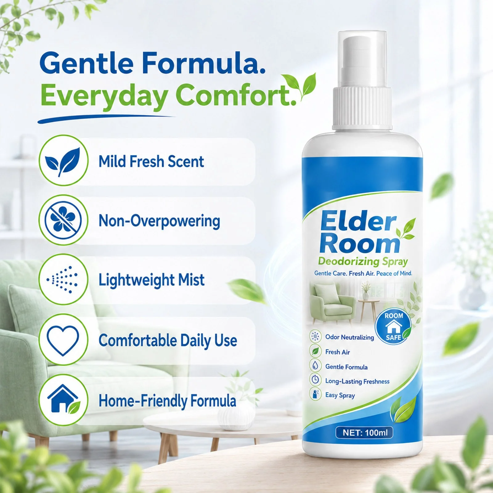 ddioayh Room Deodorizing Spray Odor Eliminator Freshener for Bedroom Closet Bathroom Car Home Air Freshener Long Lasting Deodorizer Spray