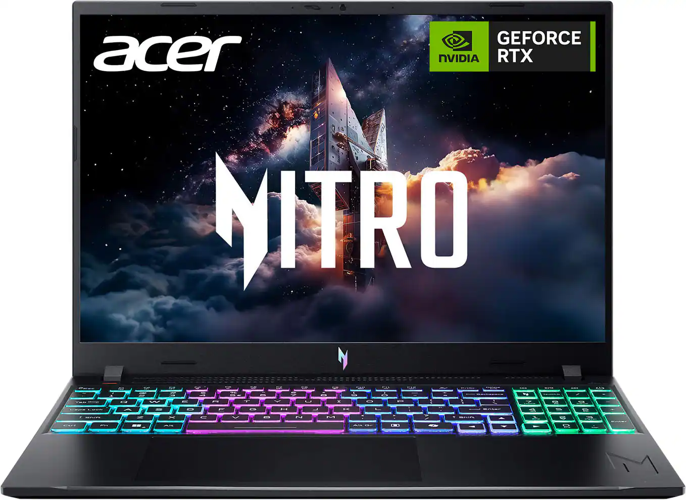 Acer - Nitro V – 16" WUXGA 165Hz Gaming Laptop - Intel Core 7 240H 2024 - NVIDIA GeForce RTX 5050 – 16GB Memory – 512GB Storage - Obsidian Black