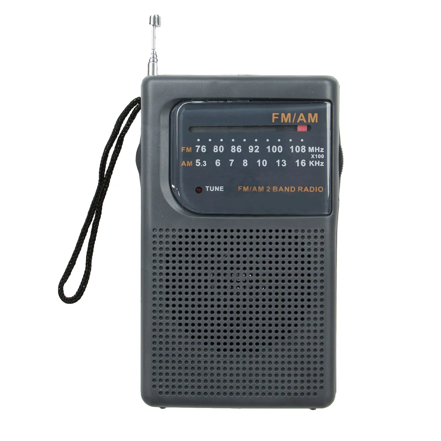 Supersonic - Portable AM/FM Band Radio SC-1105 with Wrist Strap - Black
