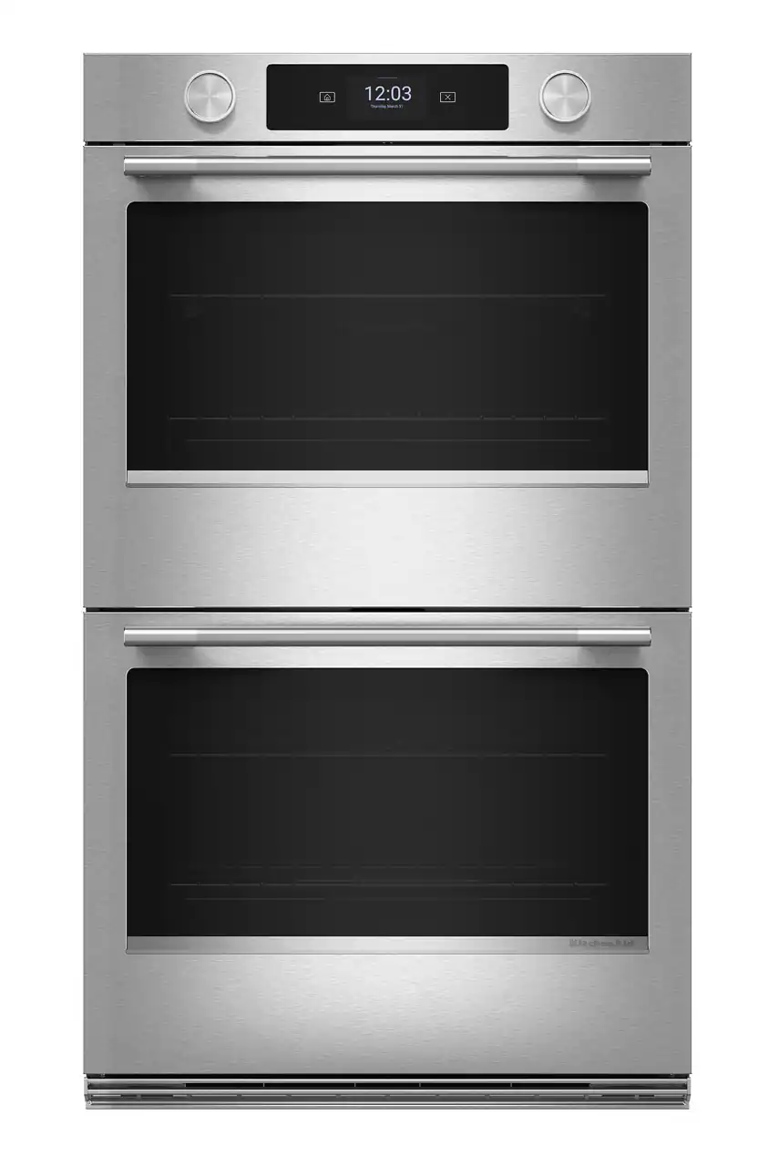 KitchenAid - 30-inch Smart Built-In Electric Double Wall Oven with Assisted Cooking Modes - Stainless Steel
