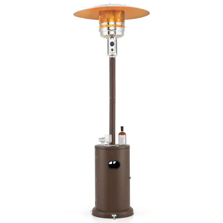 Mondawe - 50000 BTU Propane Patio Heater with Round Table Design - Brown