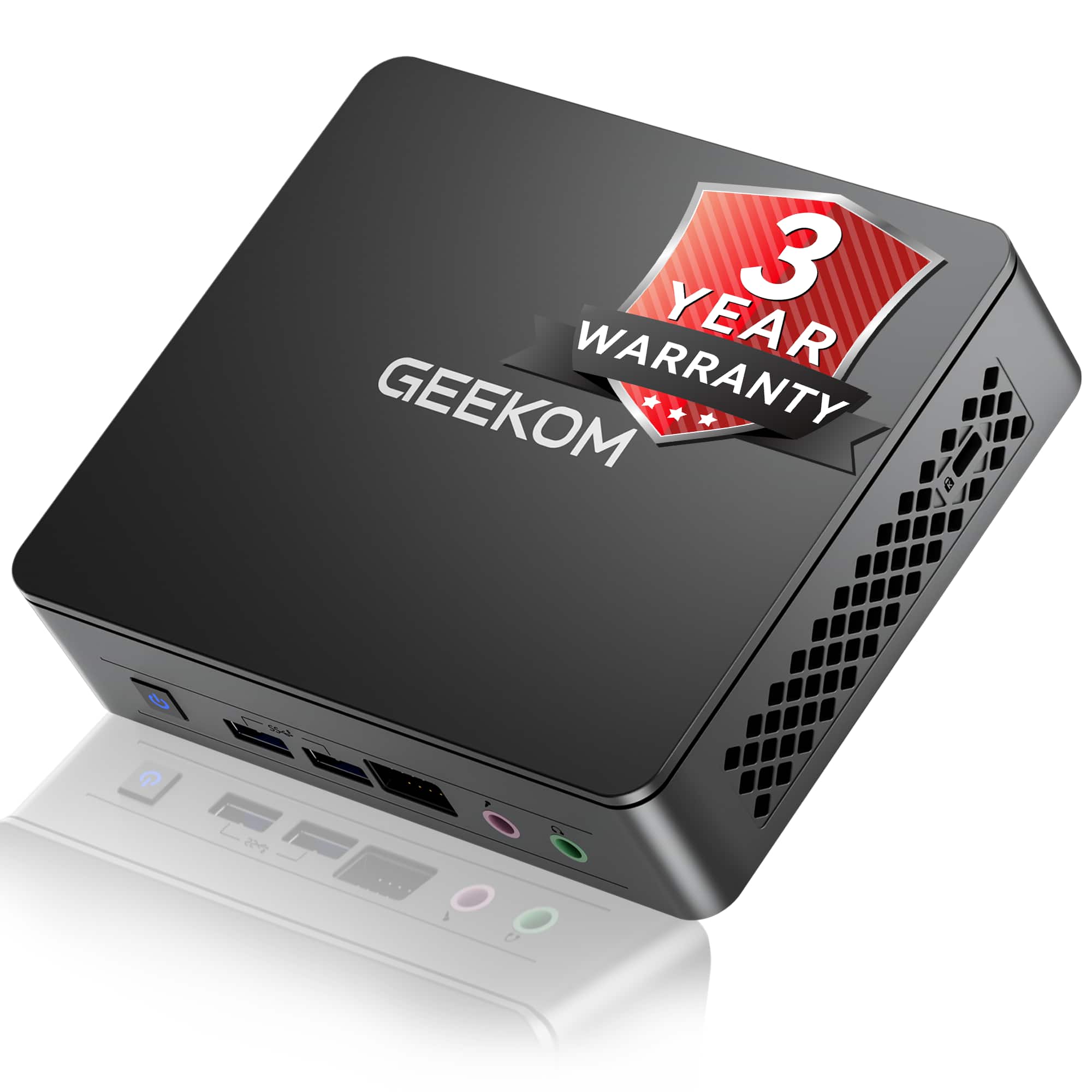 GEEKOM - Air12 Lite Mini PC, Intel 13th Alder Lake N95 Desktop Computer, 8GB DDR4 RAM& 256GB SSD, Windows 11 Pro Pre-installed - Black