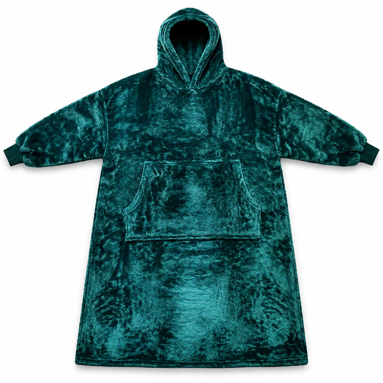 Oumilen - Oversized Wearable Hoodie Blanket, 55.1 Inch XL Super Soft Flannel Hooded Blanket Sweatshirt with Pocket - Green
