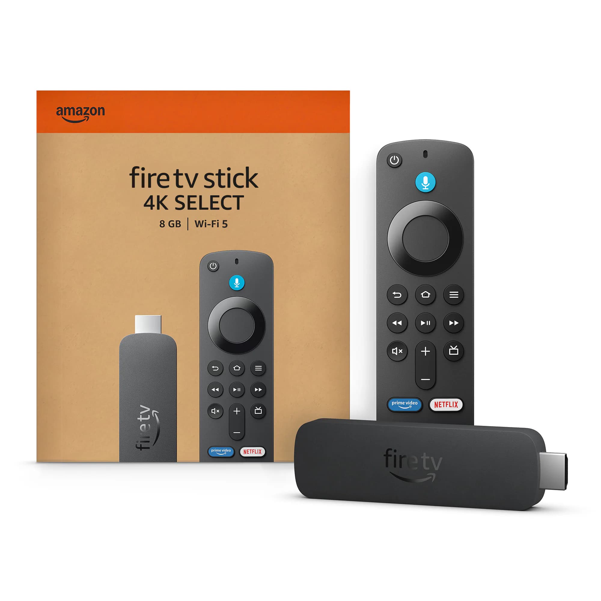 Amazon - Fire TV Stick 4K Select 1st Gen Streaming Device, streaming in 4K, AI-powered search, 8GB, free & live TV - Black