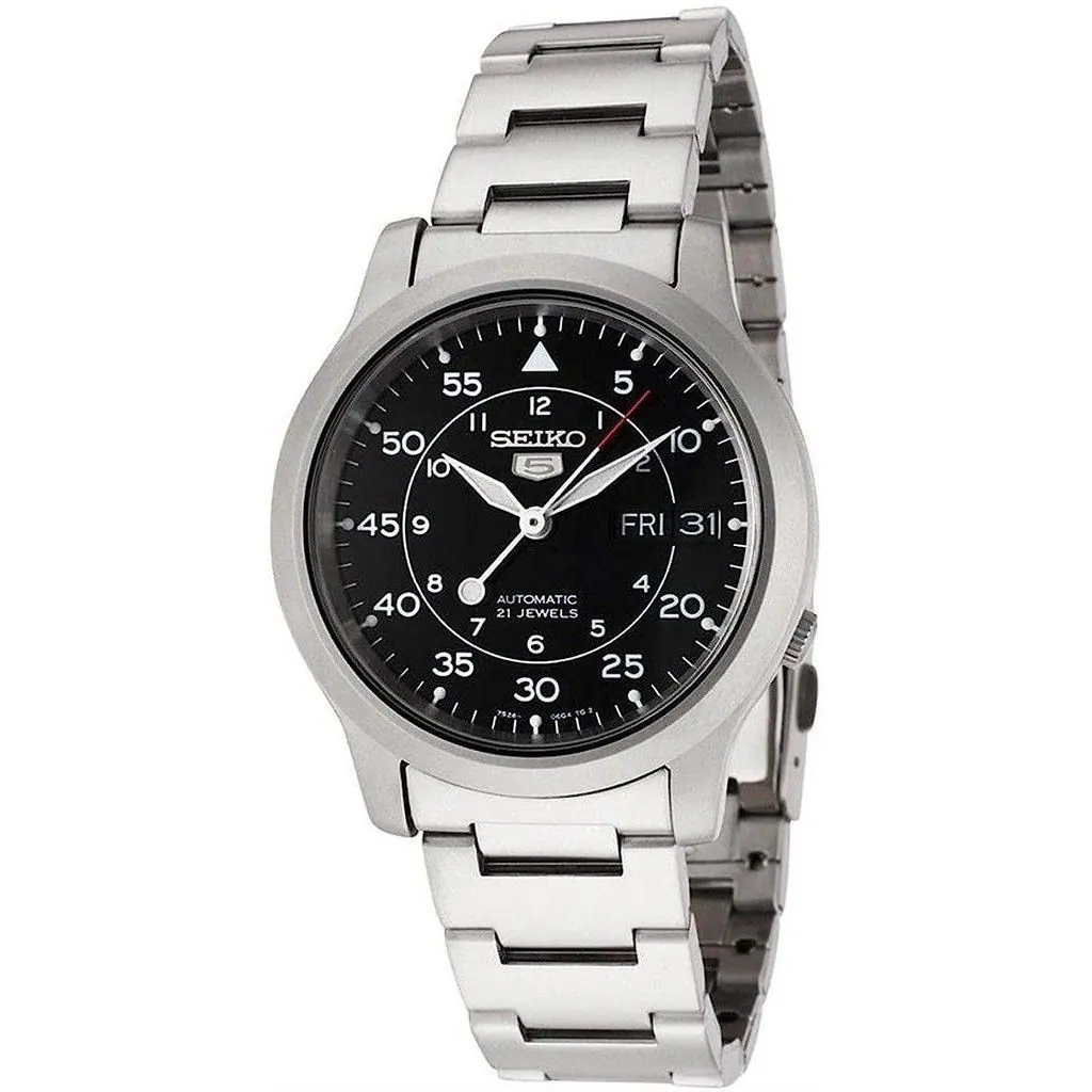 Seiko - Automatic SNK809 SNK809K1 SNK809K 21 Jewel Men's Watch - Black
