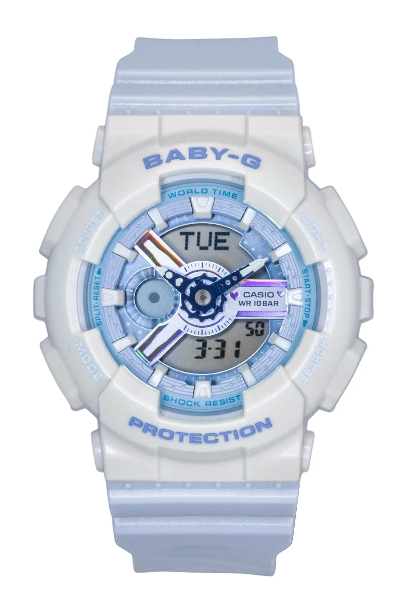 Casio - Baby-G Analog Digital Resin Strap Blue Dial Quartz BA-110PD-2A 100M Women's Watch - Sky Blue