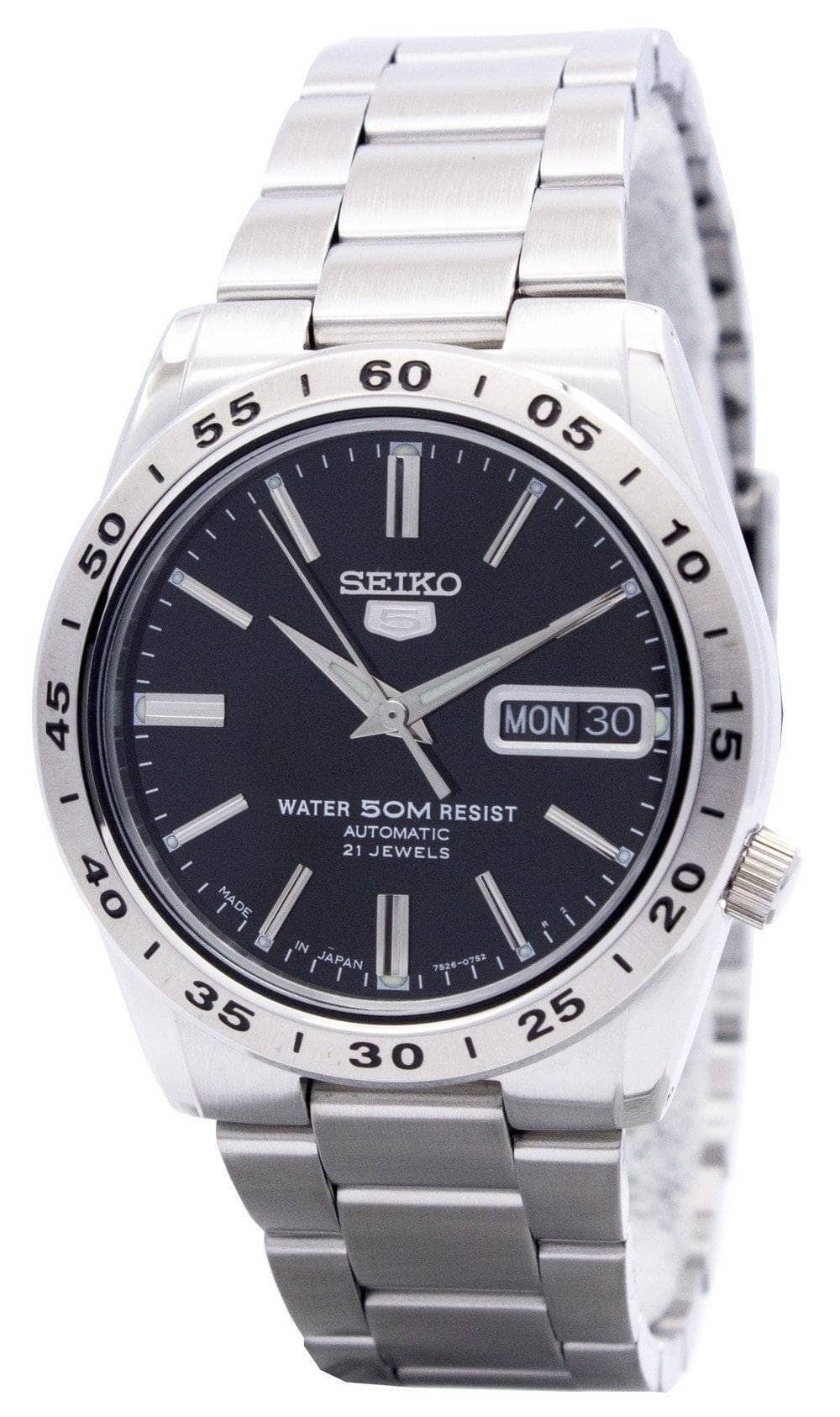 Seiko - Automatic 21 Jewels Japan Made SNKE01 SNKE01J1 SNKE01J Men's Watch - Black