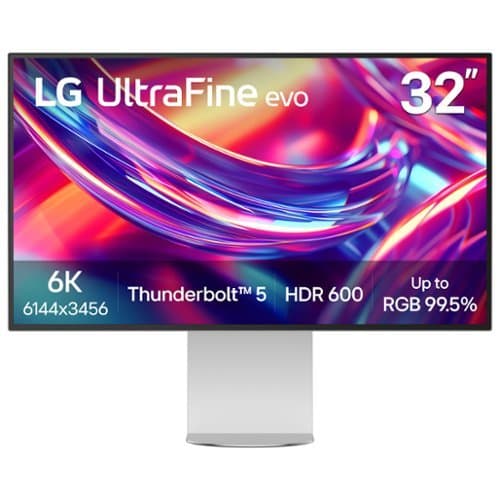 Open-Box: LG - 32” UltraFine evo 6K Nano IPS Black Professional Monitor with DisplayHDR 600 (Thunderbolt 5, HDMI, DisplayPort, USB-C) - Silver