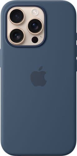 Open-Box: Apple - iPhone 16 Pro Silicone Case with MagSafe - Denim