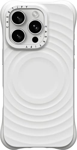 Open-Box: CASETiFY - Essentials Ripple Case with MagSafe for Apple iPhone 16 Pro - White