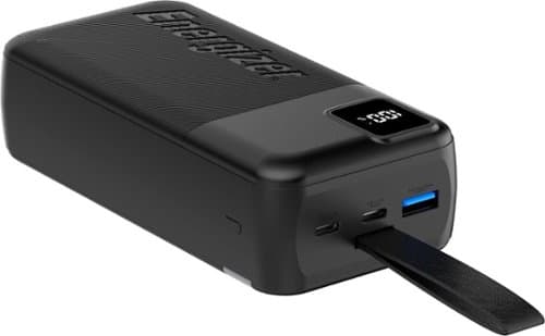 Open-Box: Energizer - Ultimate Lithium 30,000 mAh 30W Power Delivery 3-Port USB-C Universal Portable Battery Charger/Power Bank w/ LCD Display - Black