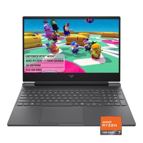 Open-Box: HP - Victus 15.6" 144Hz Full HD Gaming Laptop - AMD Ryzen 7 7445HS (2023) - 16GB Memory - NVIDIA GeForce RTX 4050 - 512GB SSD - Mica Silver