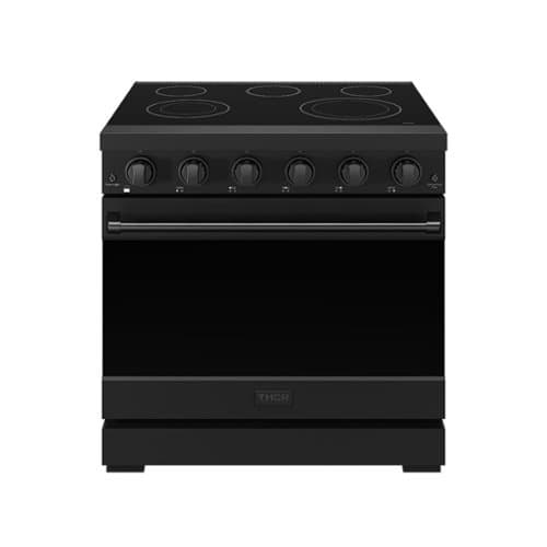 36 in. Wide 5 Elements Gordon Ramsay Series by Thor Kitchen 6.0 Cu. Ft Freestanding Electric Range - Black