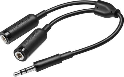 Open-Box: Insignia™ - 3.5mm Stereo Splitter Cable - Black
