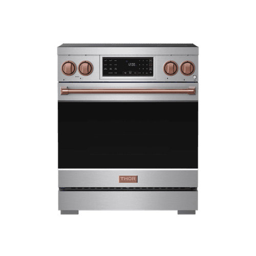 Gordon Ramsay Series by Thor Kitchen 4.8 Cu. Ft Freestanding Induction Range with Rose Gold Hardware - Stainless Steel