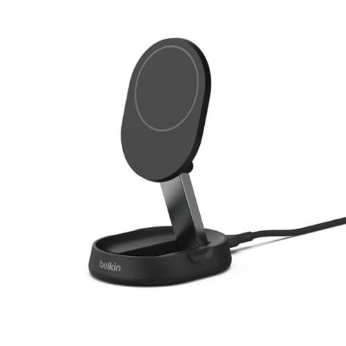 Open-Box: Belkin - Convertible Magnetic Charging Stand 15W - MagSafe-Compatible Fast Qi2 Charger Apple iPhone, Airpods, & More - Black