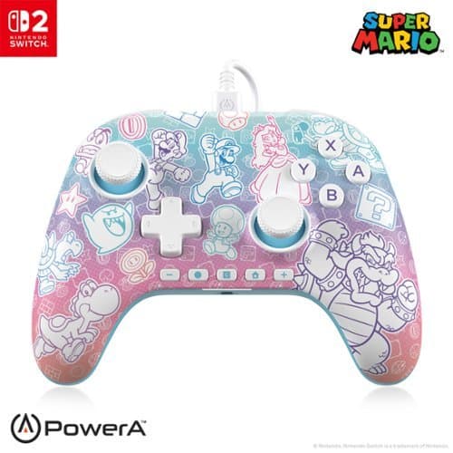 Open-Box: PowerA - Advantage Wired Controller for Nintendo Switch 2 - Mushroom Kingdom