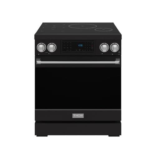 Gordon Ramsay Series by Thor Kitchen 4.8 Cu. Ft Freestanding Induction Range with Stainless Hardware - Matte Black