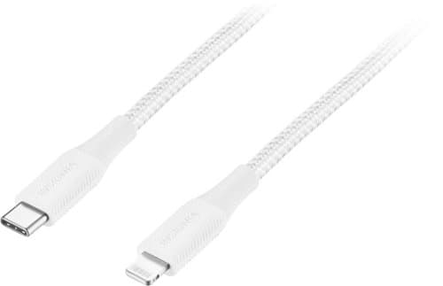 Open-Box: Insignia™ - 4’ USB-C to Lightning Charge-and-Sync Cable - Moon Gray