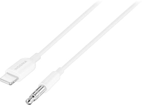 Open-Box: Insignia™ - 6' Lightning to 3.5 mm Audio Cable - White