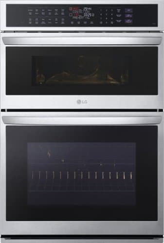 Open-Box: LG - 30-in Wide Smart Built-In Electric Convection Combination Wall Oven with Microwave and Steam Sous Vide - Stainless Steel