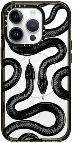 Open-Box: CASETiFY - Impact Case with MagSafe for Apple iPhone 15 Pro - Black Kingsnake