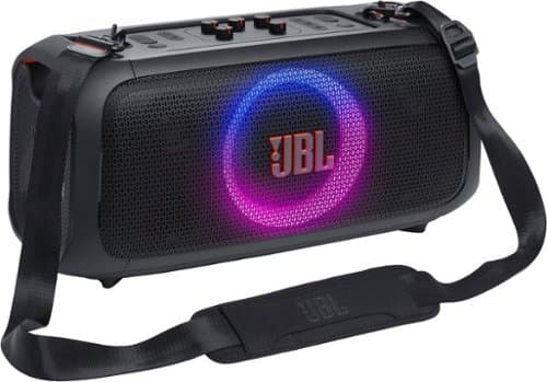 Open-Box: JBL - PartyBox On-The-Go Essential Portable Wireless Party Speaker with Wireless Microphone - 2024 - Black