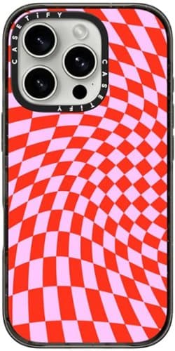 Open-Box: CASETiFY - Impact Case with MagSafe for Apple iPhone 16 Pro - Strawberry Checkers